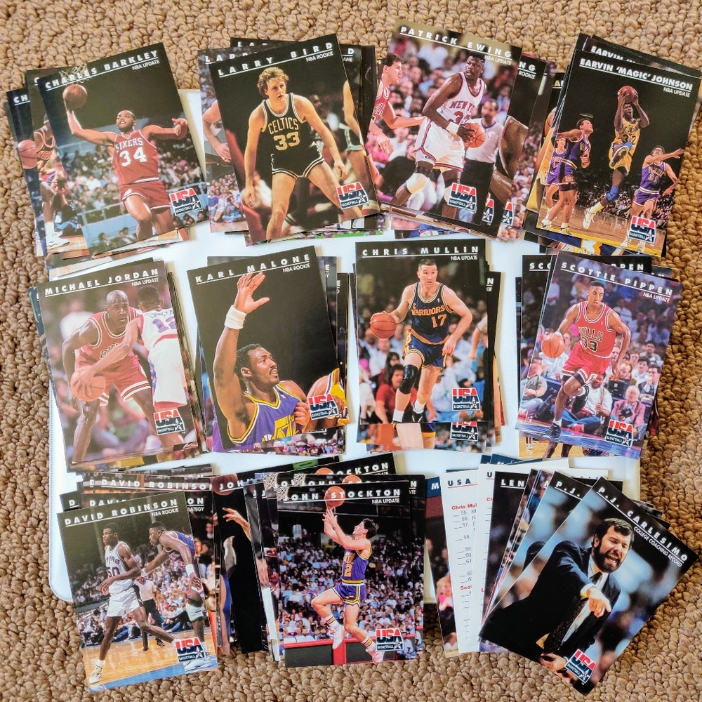 Lot of 90 Skybox USA Basketball Cards